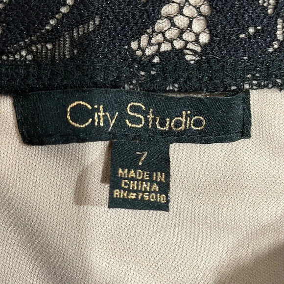 City Studio Off The Shoulder Black Lace Top High Low Fit and Flare Dress 7 - Picture 14 of 16